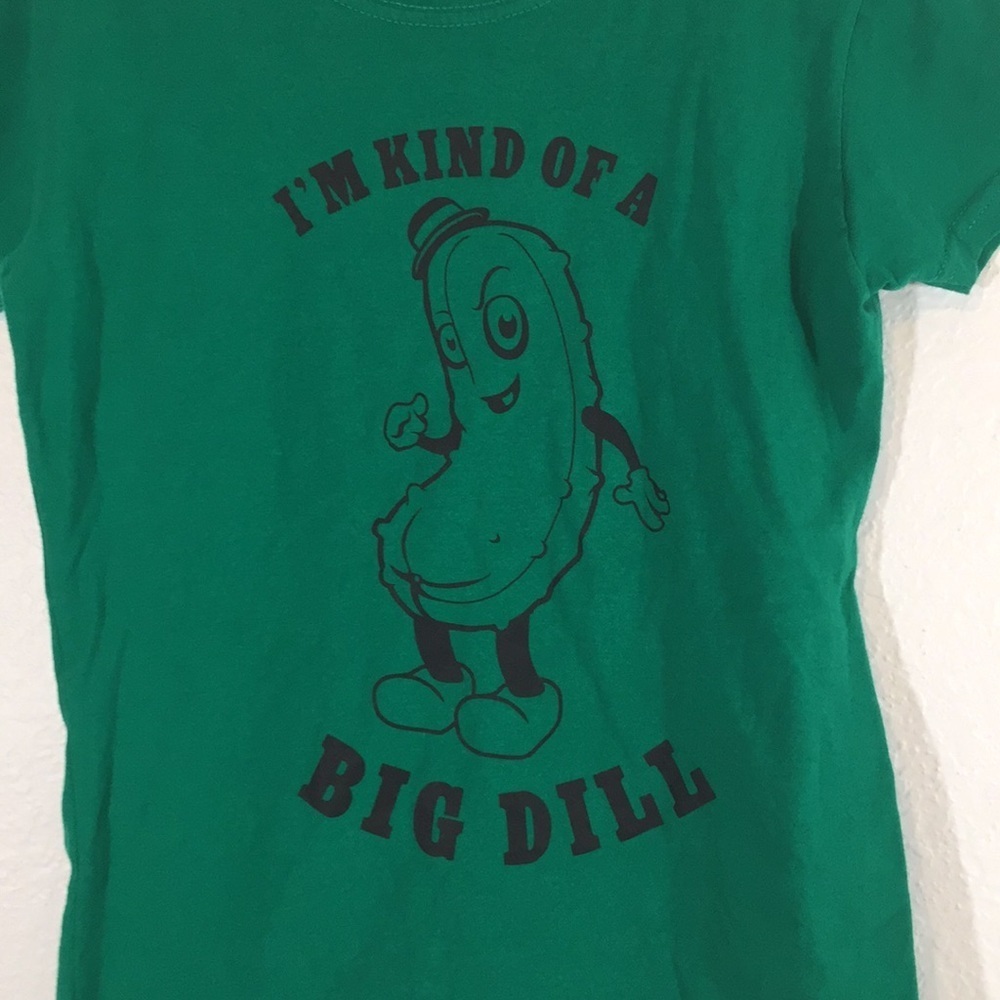 Big Dill Pickle Green Graphic Tee Women’s Small